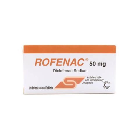 Rofenac 50Mg Enteric relieve pain and reduce swelling-Coated Tablets 20 ...