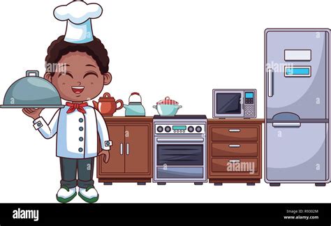 Chef boy cartoon Stock Vector Image & Art - Alamy