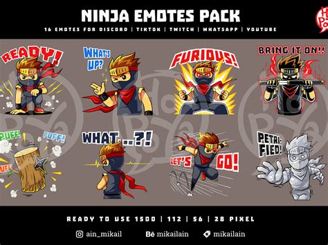 NINJA EMOTES PACK by Mahmud Fajar Rosyadi on Dribbble