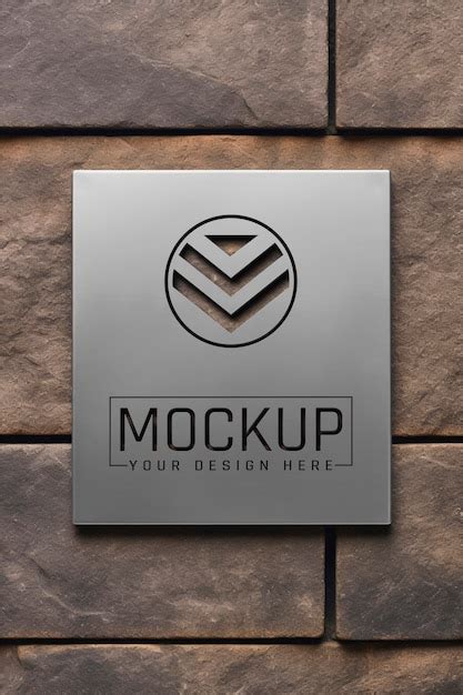 Premium PSD | Metal sign logo