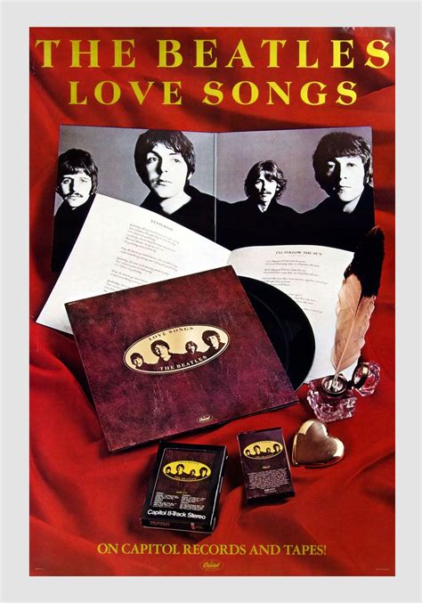 The Beatles Poster 1977 Love Songs New Album Promo | Beatles love songs, Love songs, Beatles poster