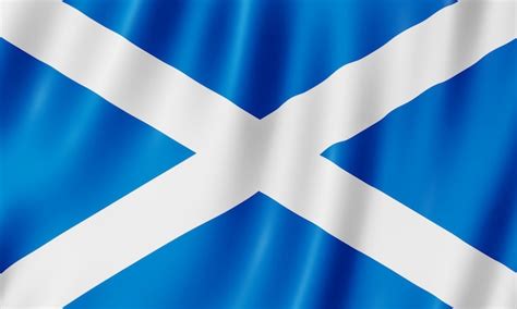 Premium Photo | Flag of scotland. illustration of the scottish flag waving.