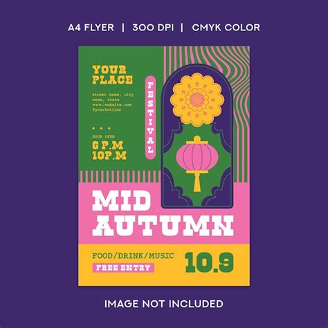 Premium Vector | Mid autumn festival flyer