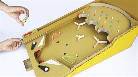 DIY TRICK - How to make a Pinball Game machine using cardboard - YouTube