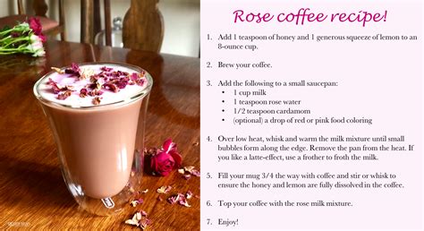 Rose coffee recipe! – Coffee with the Queen Coffee Latte, Coffee ...