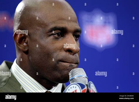 Two-time Super Bowl champion Deion Sanders during a news conference ...