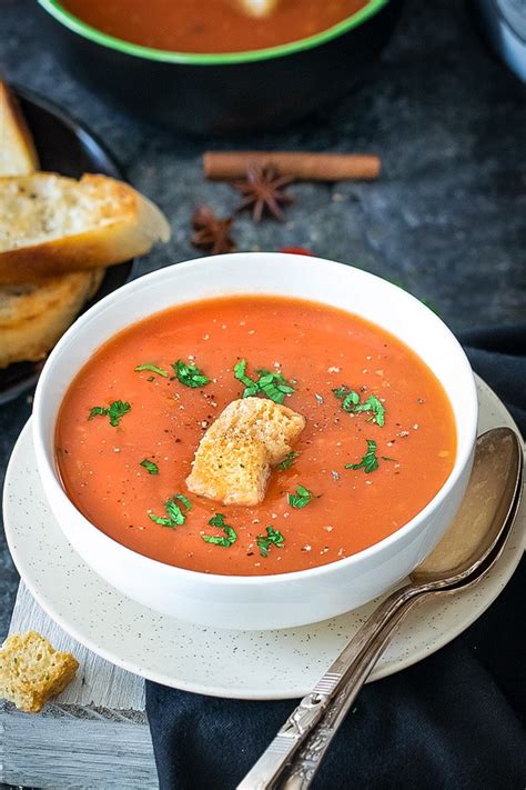 Tamatar ka shorba - Spiced Indian Tomato soup (Instant Pot and Cooktop)