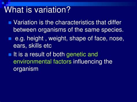 PPT - VARIATION, HEREDITY AND GENETICS PowerPoint Presentation, free download - ID:3710876