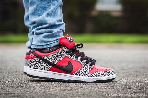 Supreme x Nike Dunk Low Pro SB "Fire Red Cement"