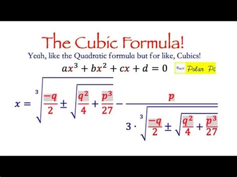 The Derivation of the Cubic Formula + Example - YouTube