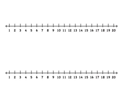 Printable Number Line 1 20