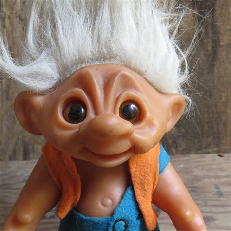 Original Vintage 1977 Dam Troll Doll Boy made in Denmark with