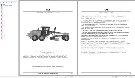 John Deere 670D 672D Motor Grader Parts Catalog PC9448 2005