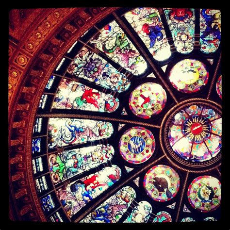The stained glass ceiling at the Hockey Hall of Fame | Flickr