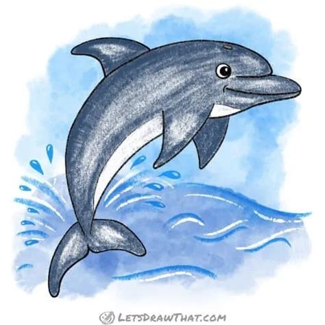 How To Draw A Dolphin Jumping Out Of The Water