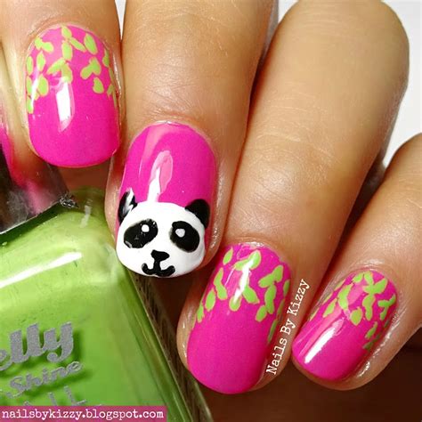 Nails By Kizzy: Panda Nails! #glamnailschallengeaug