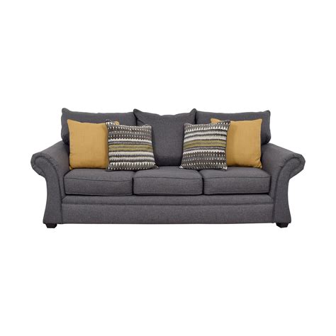 Grey Sofa with Gold Throw Pillows | 50% Off | Kaiyo