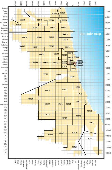 Chicago Illinois Zip Code Map - Map