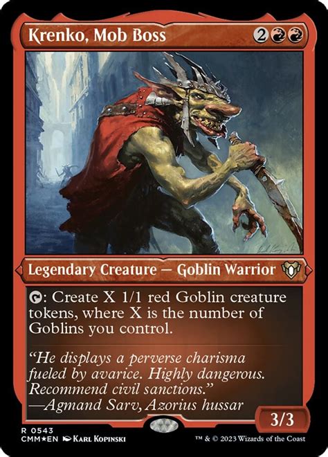 Krenko, Mob Boss • Legendary Creature — Goblin Warrior (Commander Masters) - MTG Assist