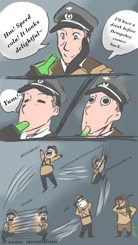 the comic strip shows two men in uniform talking to each other and one ...