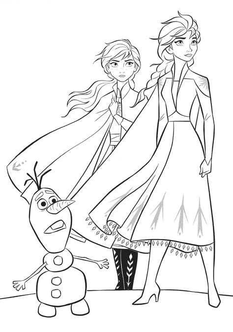 Free Printable Elsa And Anna Coloring Pages