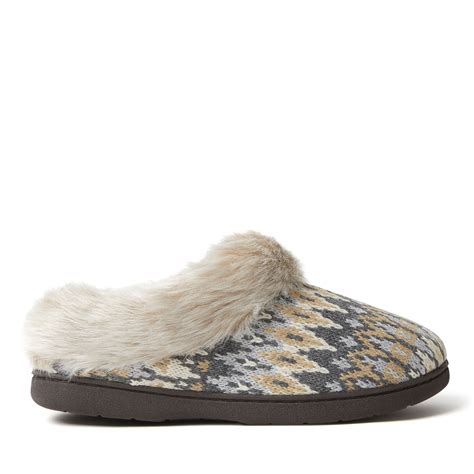 Dearfoams Textured Knit Clog Slippers with Memory Foam (Women's) - Walmart.com