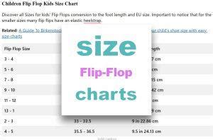 Flip Flop Size Guide for Women, Men, Kids - Size-Charts.com