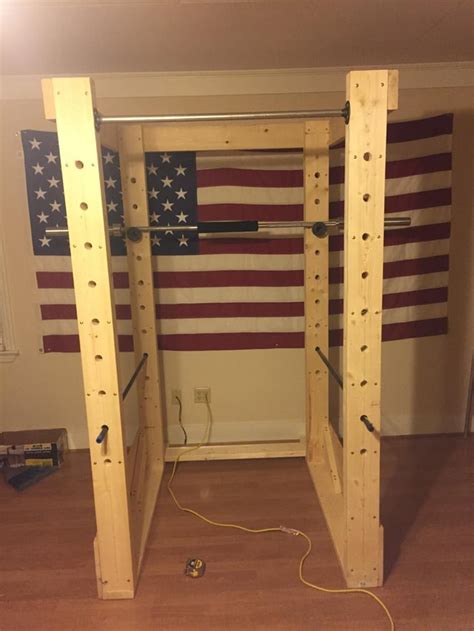 Built My Own Squat Rack For About $150. : homegym