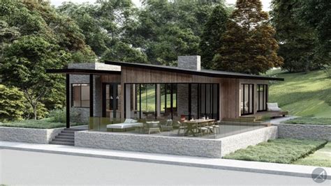 Contemporary Cabin House Plan - Modern House Plans