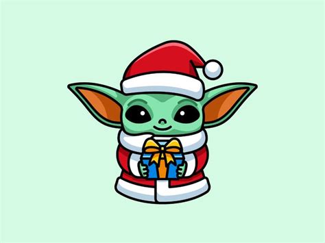 Baby Yoda - Freebie | Xmas drawing, Yoda drawing, Cute christmas wallpaper