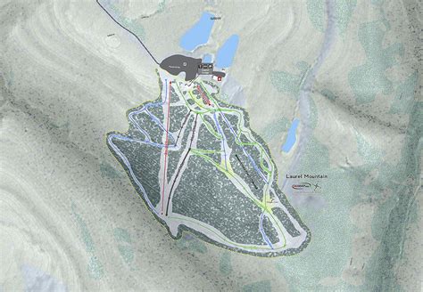 Laurel Mountain Ski Resort Map Digital Art by Powder Addicts - Pixels