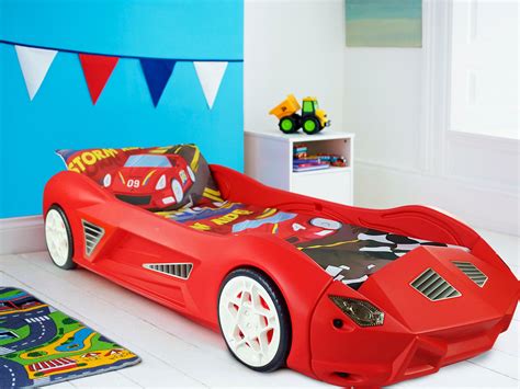 Buy Storm Childrens Racing Car Bed With Mattress Online at ...