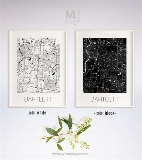 Bartlett Illinois Bartlett IL Map Bartlett Map Bartlett | Etsy