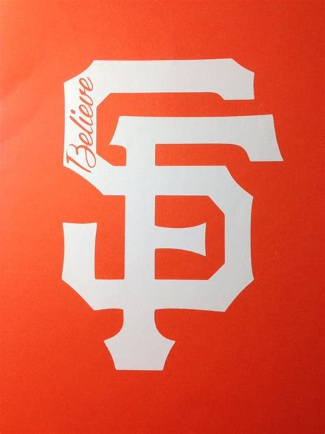 San Francisco Giants SF Believe Logo Vinyl Decal Large | Etsy in 2020 ...