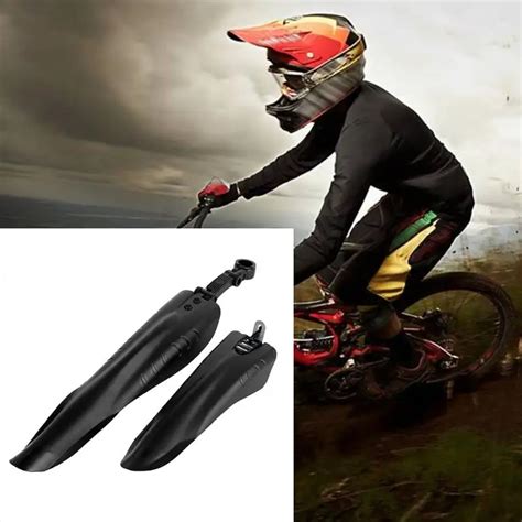 1 Pair Flexible PVC Mountain Road Bike Mudguard Removable Bicycle Front Rear Fenders Durable ...