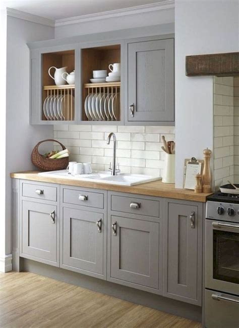 70+ Amazing Farmhouse Gray Kitchen Cabinet Design Ideas