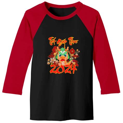 Vietnamese Lunar New Year Decorations 2024 Tet Giap Thin Baseball Tees ...