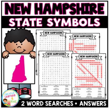 New Hampshire State Symbols Word Search Puzzle Worksheets | TPT