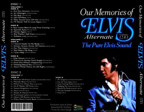 Our Memories Of Elvis Alternate DJ Ethan CD - Elvis new DVD and CDs ...