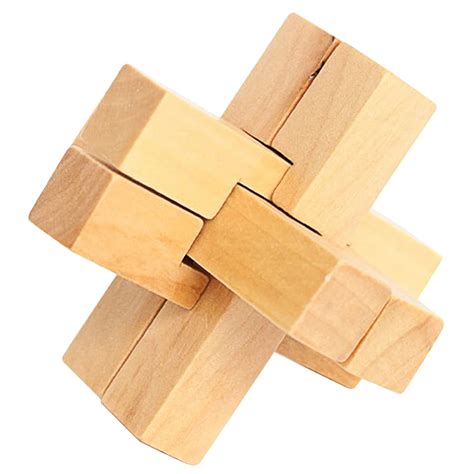 Kongming Luban Lock Kids Wooden Chinese Traditional Puzzle Toy Children Brain Teaser Games 3D ...