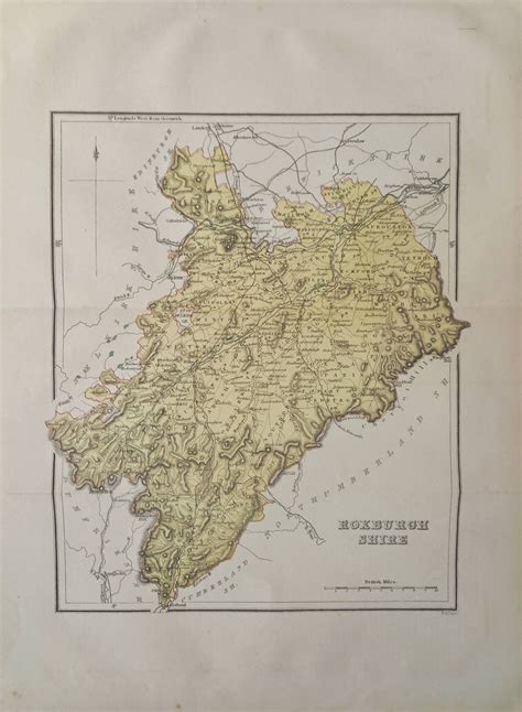 1885 Roxburghshire County Map. Cartography. Original Antique - Etsy