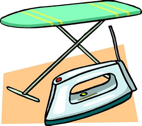 Clipart - Ironing board and iron