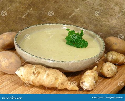 Topinambur soup stock photo. Image of healthy, insulin - 36418394