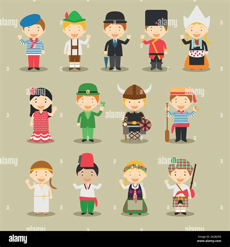 Cartoon nationalities hi-res stock photography and images - Alamy