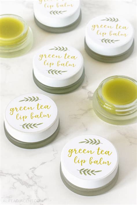 DIY Green Tea Lip Balm (with Printable Labels) - A Life Adjacent