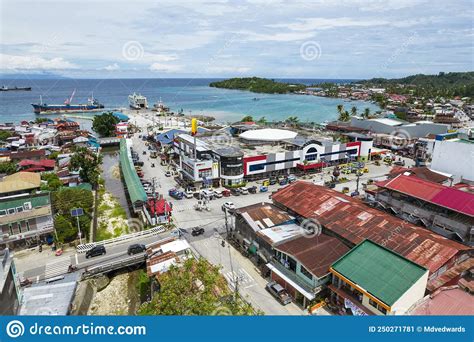 Jagna, Bohol, Philippines - Aerial of the Port and Town Center of the Municipality of Jagna ...