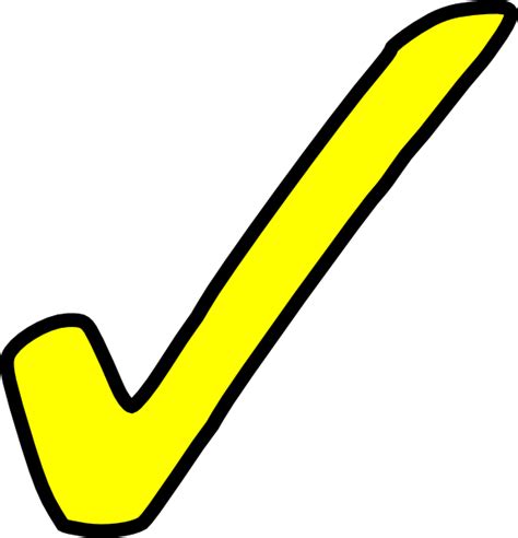 Bright Yellow Tick Clip Art at Clker.com - vector clip art online ...