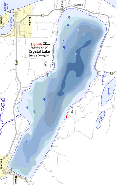 Crystal Lake Michigan Map - Alidia Lucretia