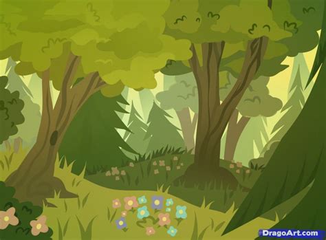 How to Draw Forests, Forest Backgrounds | Forest background, Forest cartoon, Forest drawing