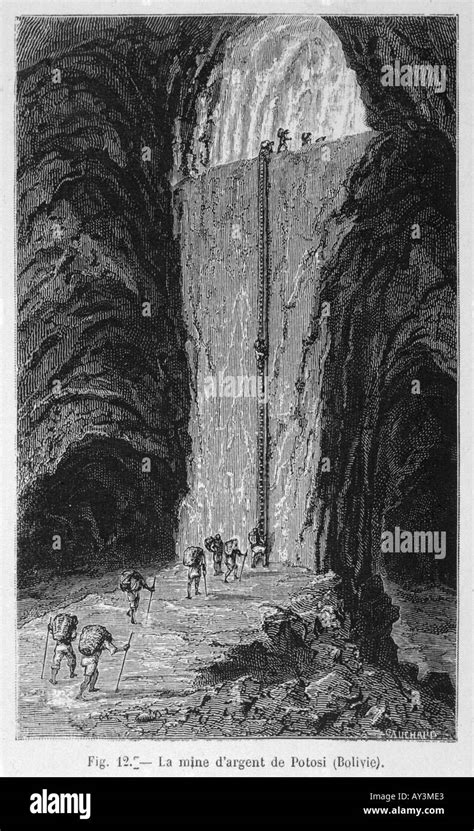 Potosi Silver Mine 1884 Stock Photo - Alamy